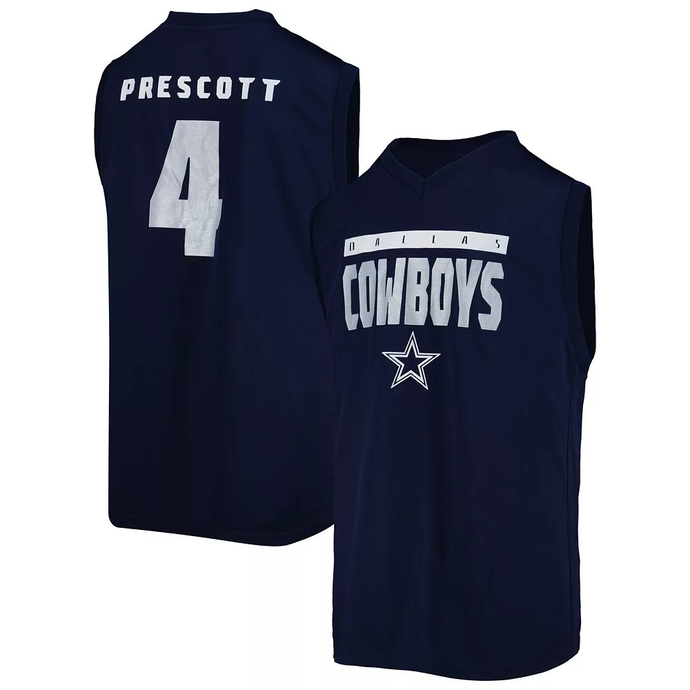 Youth Dak Prescott Navy Dallas Cowboys Fast Track V-Neck Tank Top 1 Youth Dak Prescott Navy Dallas Cowboys Fast Track V-Neck Tank Top