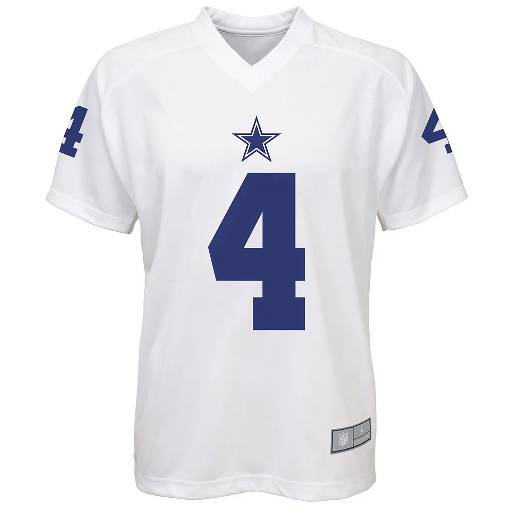 Youth Dak Prescott White Dallas Cowboys Performance Name & Number Raglan V-Neck T-Shirt 3 Youth Dak Prescott White Dallas Cowboys Performance Name & Number Raglan V-Neck T-Shirt - Image 3