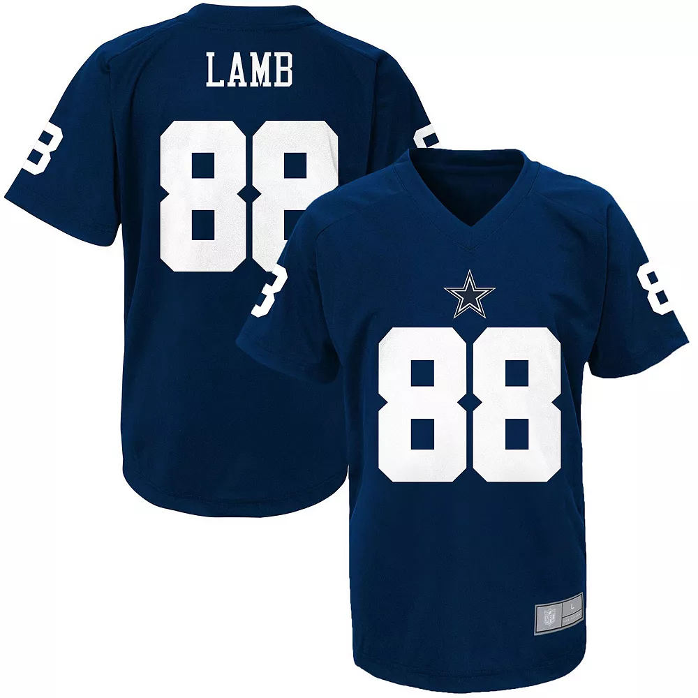Youth CeeDee Lamb Gray Dallas Cowboys Performance Name & Number Raglan V-Neck T-Shirt 2 Youth CeeDee Lamb Gray Dallas Cowboys Performance Name & Number Raglan V-Neck T-Shirt - Image 2