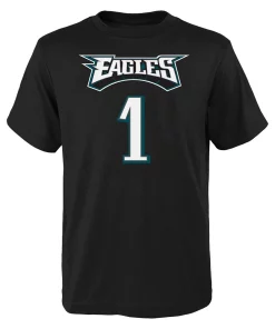 Youth Jalen Hurts Black Philadelphia Eagles Mainliner Player Name & Number T-Shirt 5 Youth Jalen Hurts Black Philadelphia Eagles Mainliner Player Name & Number T-Shirt -MLB Shop 6186597 ALT2