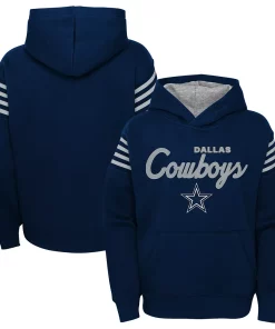 Youth Navy Dallas Cowboys The Champ Is Here Pullover Hoodie
