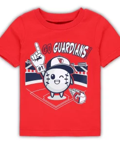 Toddler Red Cleveland Guardians Ball Boy T-Shirt