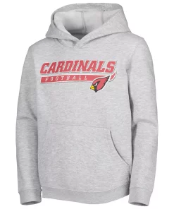 Youth Heathered Gray Arizona Cardinals Take the Lead Pullover Hoodie 5 Youth Heathered Gray Arizona Cardinals Take the Lead Pullover Hoodie -MLB Shop 6187434 ALT2