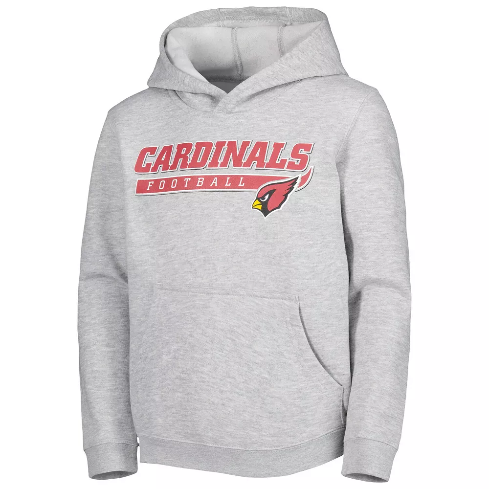 Youth Heathered Gray Arizona Cardinals Take the Lead Pullover Hoodie 3 Youth Heathered Gray Arizona Cardinals Take the Lead Pullover Hoodie - Image 3