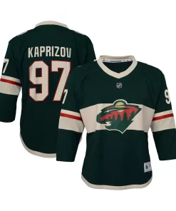 Youth Kirill Kaprizov Green Minnesota Wild Home Replica Player Jersey