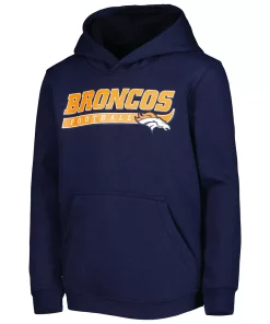 Youth Navy Denver Broncos Take the Lead Pullover Hoodie -MLB Shop 6187706 ALT2