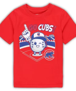 Preschool Red Chicago Cubs Ball Boy T-Shirt