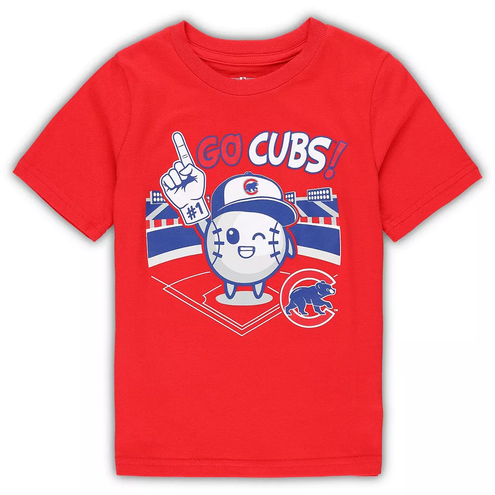 Preschool Red Chicago Cubs Ball Boy T-Shirt 1 Preschool Red Chicago Cubs Ball Boy T-Shirt