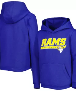 Youth Royal Los Angeles Rams Take the Lead Pullover Hoodie -MLB Shop 6187896 ALT