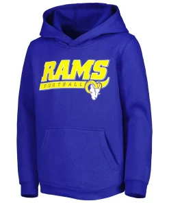 Youth Royal Los Angeles Rams Take the Lead Pullover Hoodie -MLB Shop 6187896 ALT2