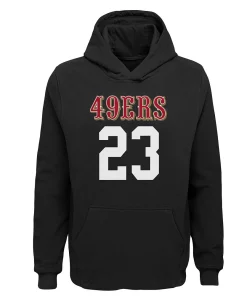 Youth Christian McCaffrey Black San Francisco 49ers Mainliner Player Name & Number Pullover Hoodie 5 Youth Christian McCaffrey Black San Francisco 49ers Mainliner Player Name & Number Pullover Hoodie -MLB Shop 6187918 ALT2