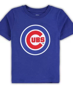 Toddler Royal Chicago Cubs Team Crew Primary Logo T-Shirt