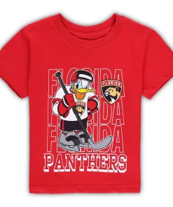 Preschool Red Florida Panthers Disney Three-Peat Logo T-Shirt