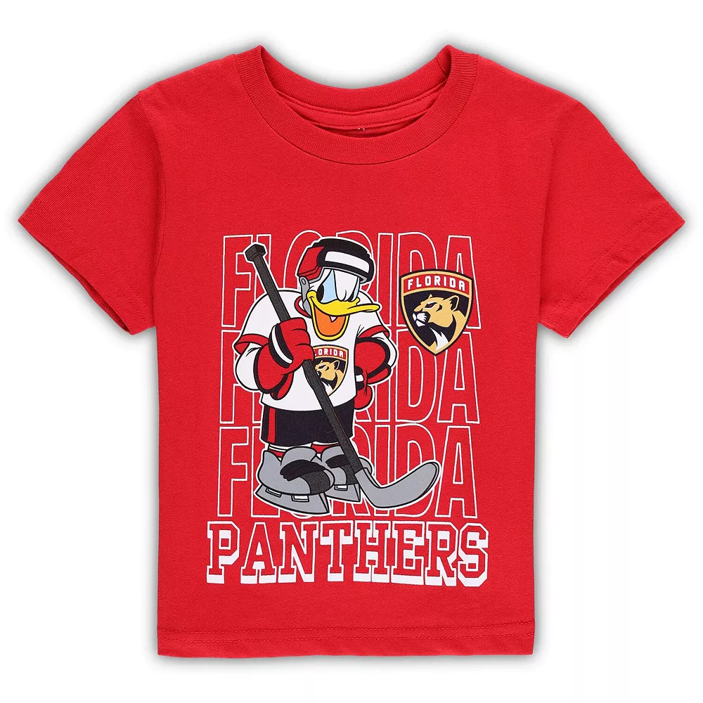 Preschool Red Florida Panthers Disney Three-Peat Logo T-Shirt 1 Preschool Red Florida Panthers Disney Three-Peat Logo T-Shirt