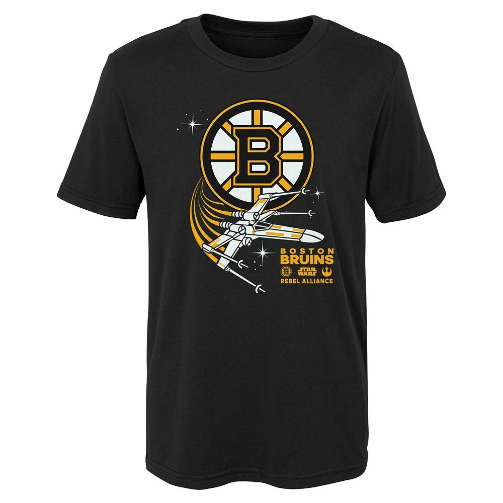 Preschool Black Boston Bruins Star Wars Rebel Alliance T-Shirt 1 Preschool Black Boston Bruins Star Wars Rebel Alliance T-Shirt