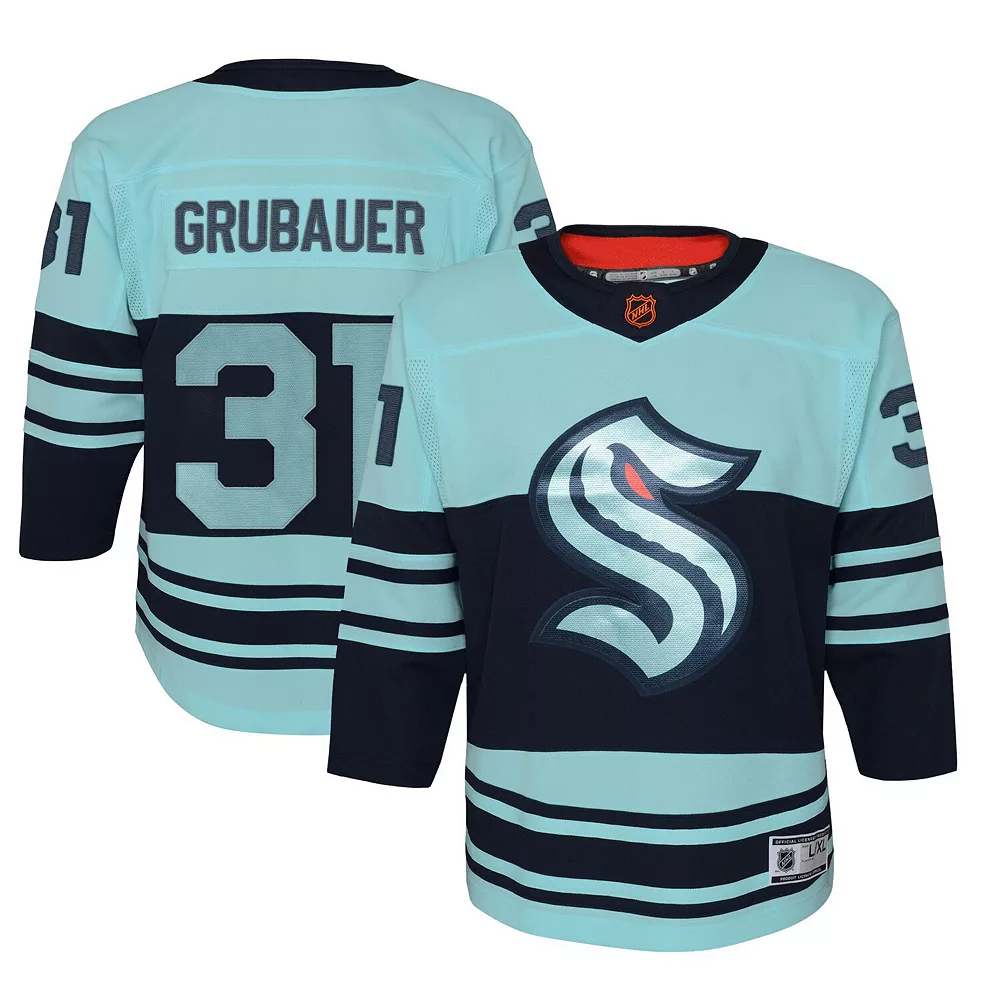 Youth Philipp Grubauer Teal Seattle Kraken Special Edition 2.0 Premier Player Jersey 1 Youth Philipp Grubauer Teal Seattle Kraken Special Edition 2.0 Premier Player Jersey