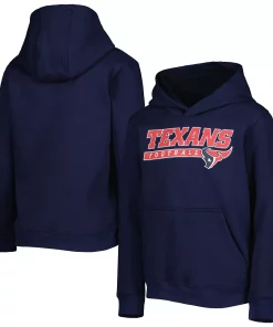 Youth Navy Houston Texans Take the Lead Pullover Hoodie