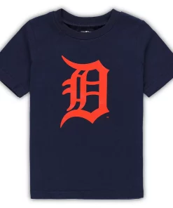 Toddler Navy Detroit Tigers Team Crew Primary Logo T-Shirt