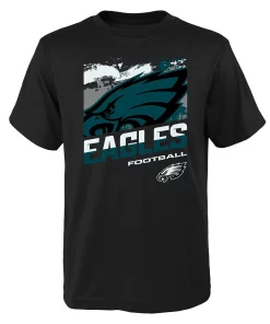 Youth Philadelphia Eagles Black Rowdy T-Shirt