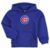 Toddler Royal Chicago Cubs Team Primary Logo Fleece Pullover Hoodie