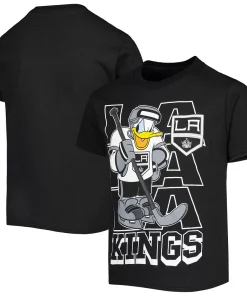 Youth Black Los Angeles Kings Disney Donald Duck Three-Peat T-Shirt -MLB Shop 6210120 ALT