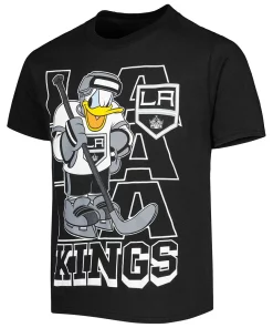 Youth Black Los Angeles Kings Disney Donald Duck Three-Peat T-Shirt -MLB Shop 6210120 ALT2