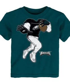 Toddler Midnight Green Philadelphia Eagles Stiff Arm T-Shirt