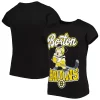 Girls Youth Black Boston Bruins Mickey Mouse Go Team Go T-Shirt