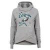 Girls Youth Heathered Gray Philadelphia Eagles Dye Hard Fan Funnel Neck Pullover Hoodie
