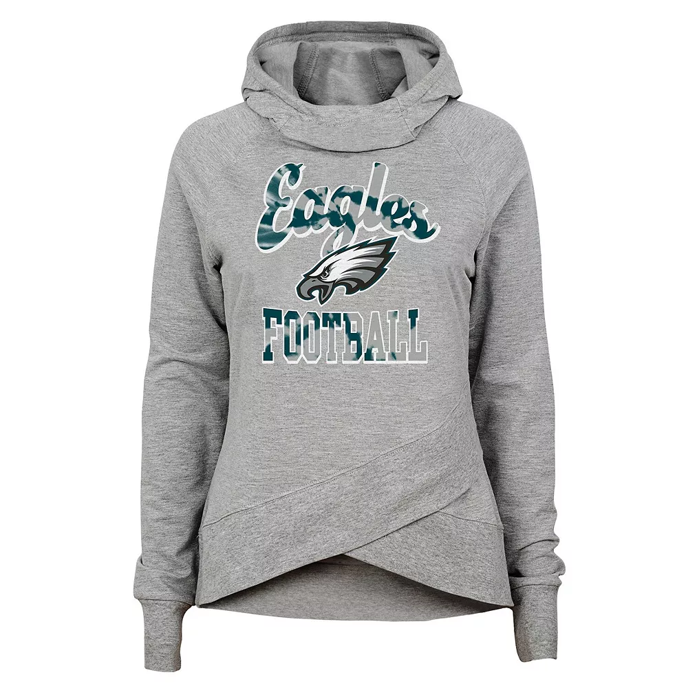 Girls Youth Heathered Gray Philadelphia Eagles Dye Hard Fan Funnel Neck Pullover Hoodie 1 Girls Youth Heathered Gray Philadelphia Eagles Dye Hard Fan Funnel Neck Pullover Hoodie