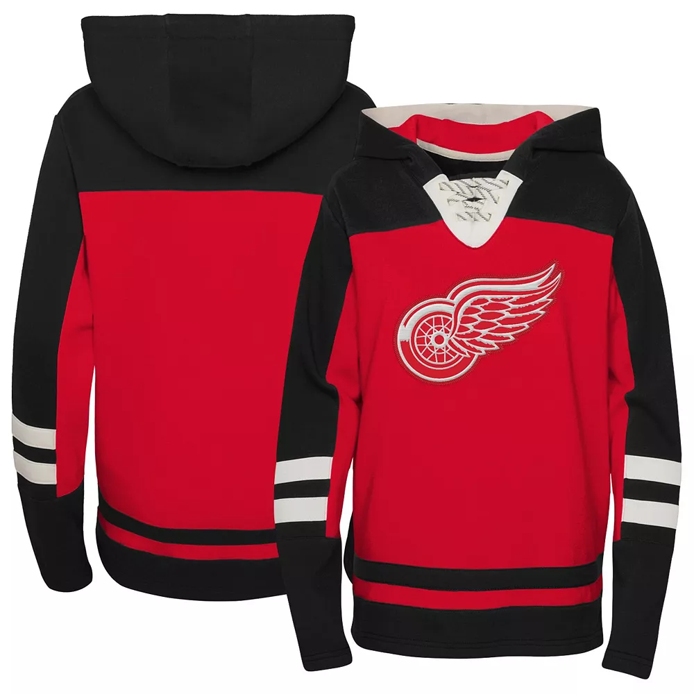 Preschool Red Detroit Red Wings Ageless Revisited Lace-Up V-Neck Pullover Hoodie 2 Preschool Red Detroit Red Wings Ageless Revisited Lace-Up V-Neck Pullover Hoodie - Image 2