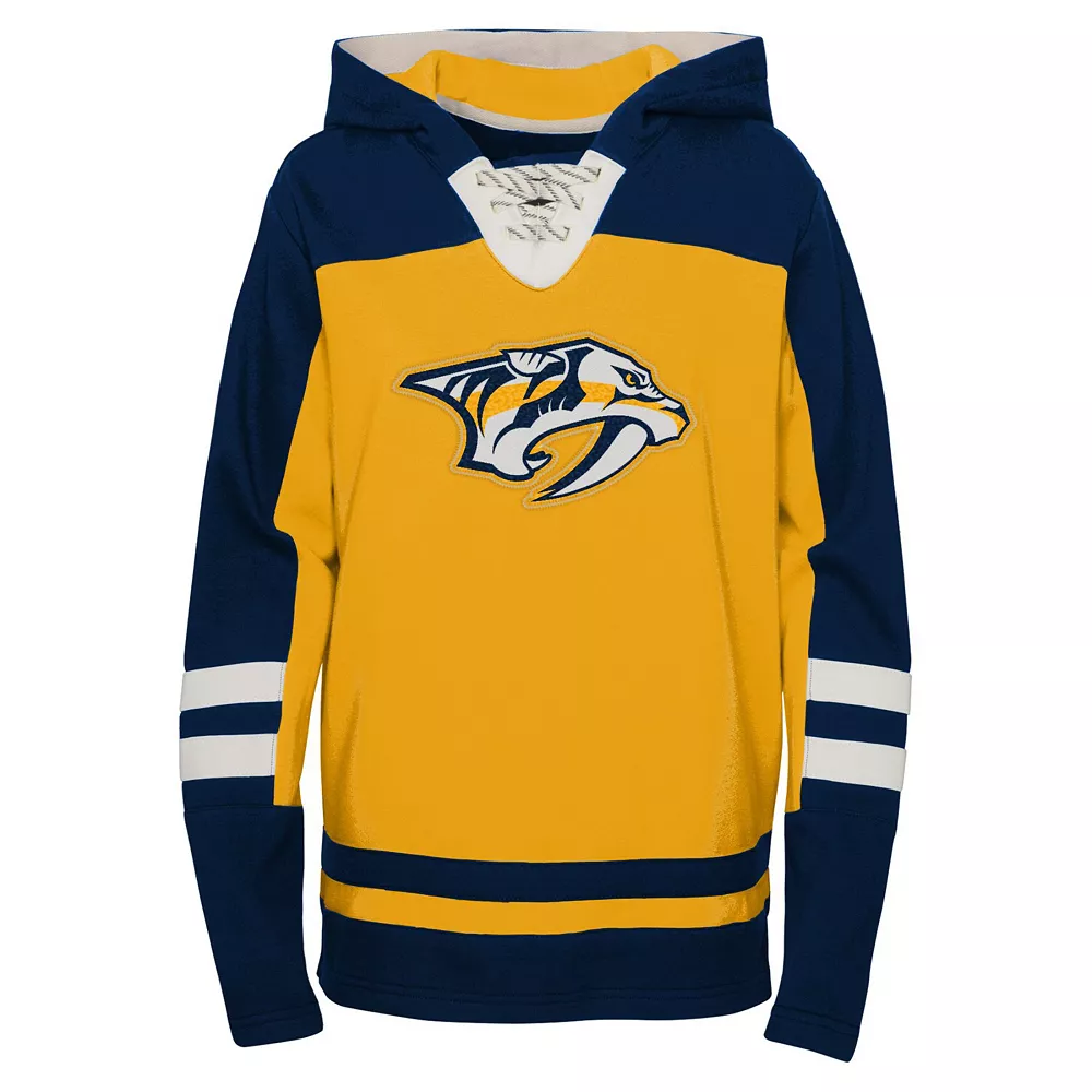 Preschool Gold Nashville Predators Ageless Revisited Lace-Up V-Neck Pullover Hoodie 3 Preschool Gold Nashville Predators Ageless Revisited Lace-Up V-Neck Pullover Hoodie - Image 3